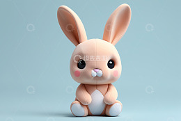 可爱3D卡通兔子形象素材