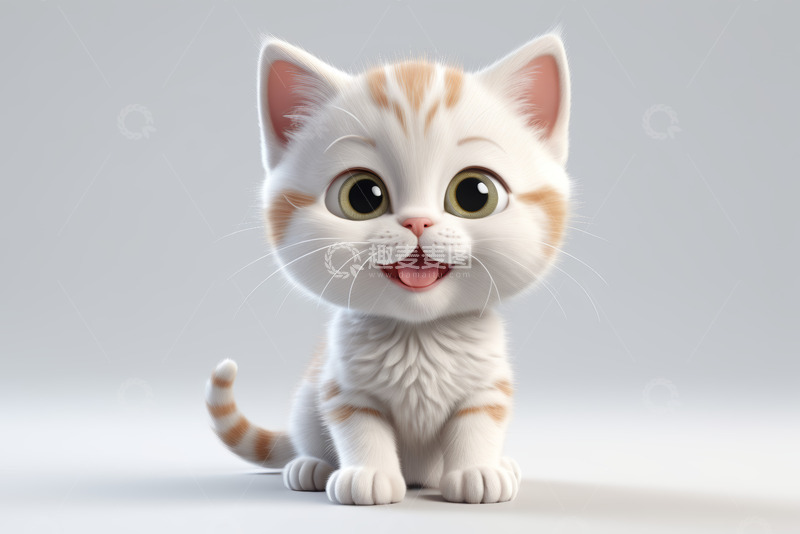 高清大图下载【趣麦麦图】可爱卡通小猫形象