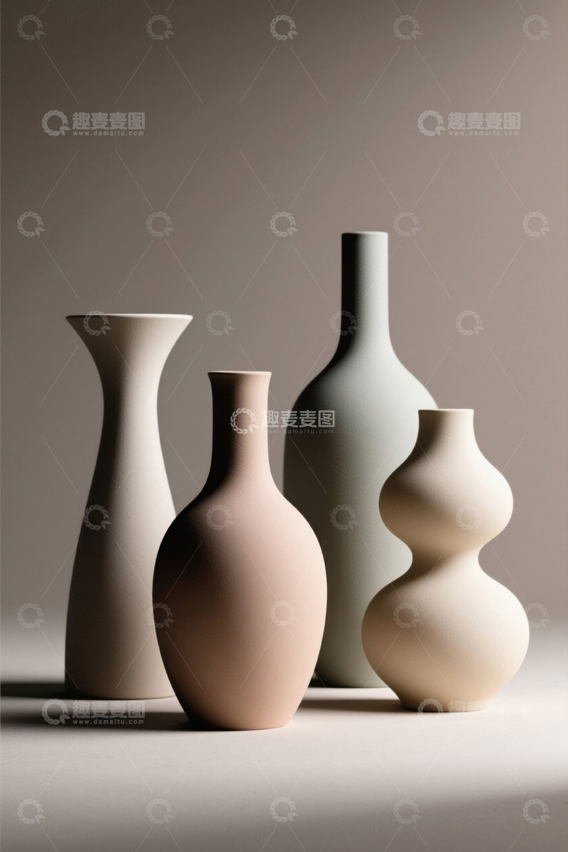 高清大图下载【趣麦麦图】多款简约陶瓷花瓶静物
