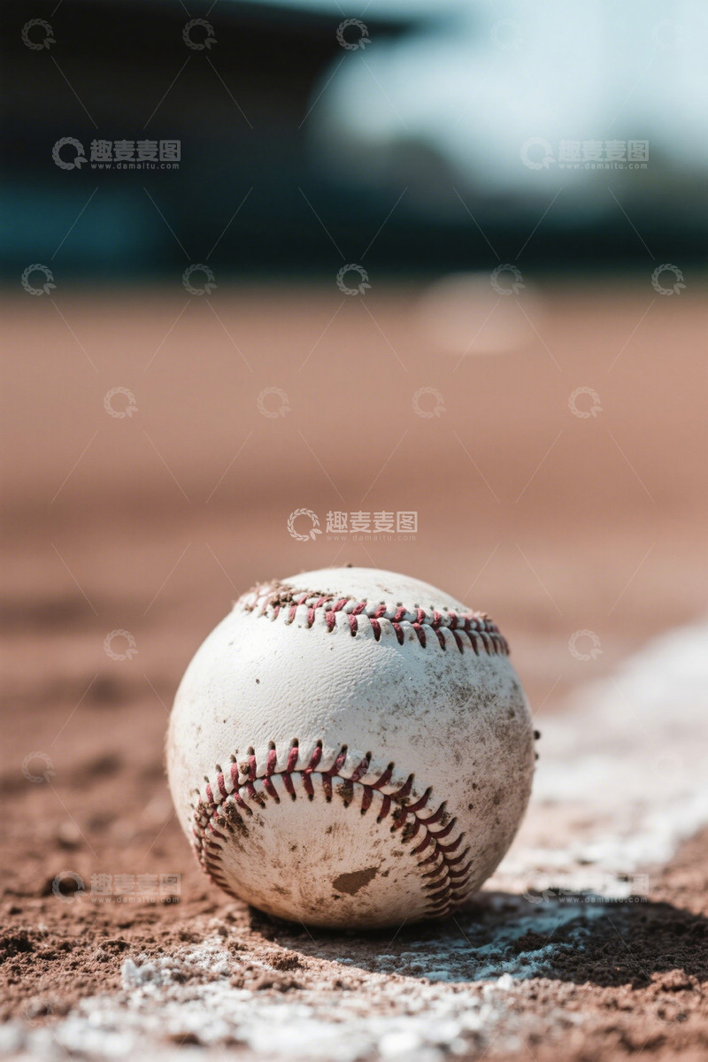 高清大图下载【趣麦麦图】棒球场上的棒球特写