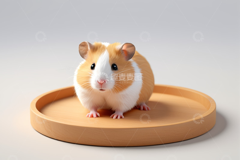 高清大图下载【趣麦麦图】托盘上的仓鼠特写