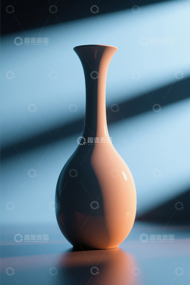 高清大图下载【趣麦麦图】白色花瓶特写静物素材