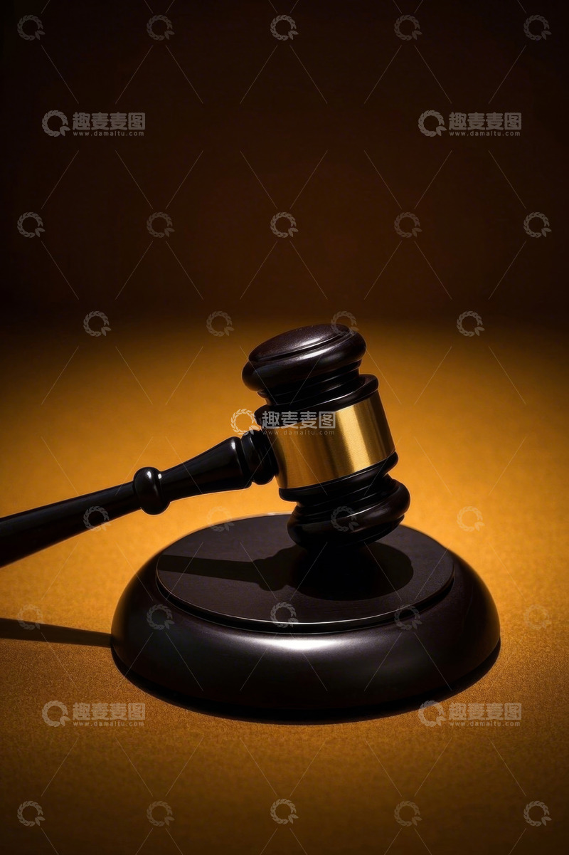 高清大图下载【趣麦麦图】法律象征法官法槌特写