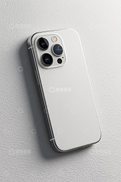 白色智能手机背面特写