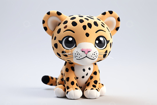 可爱卡通小猎豹3D模型