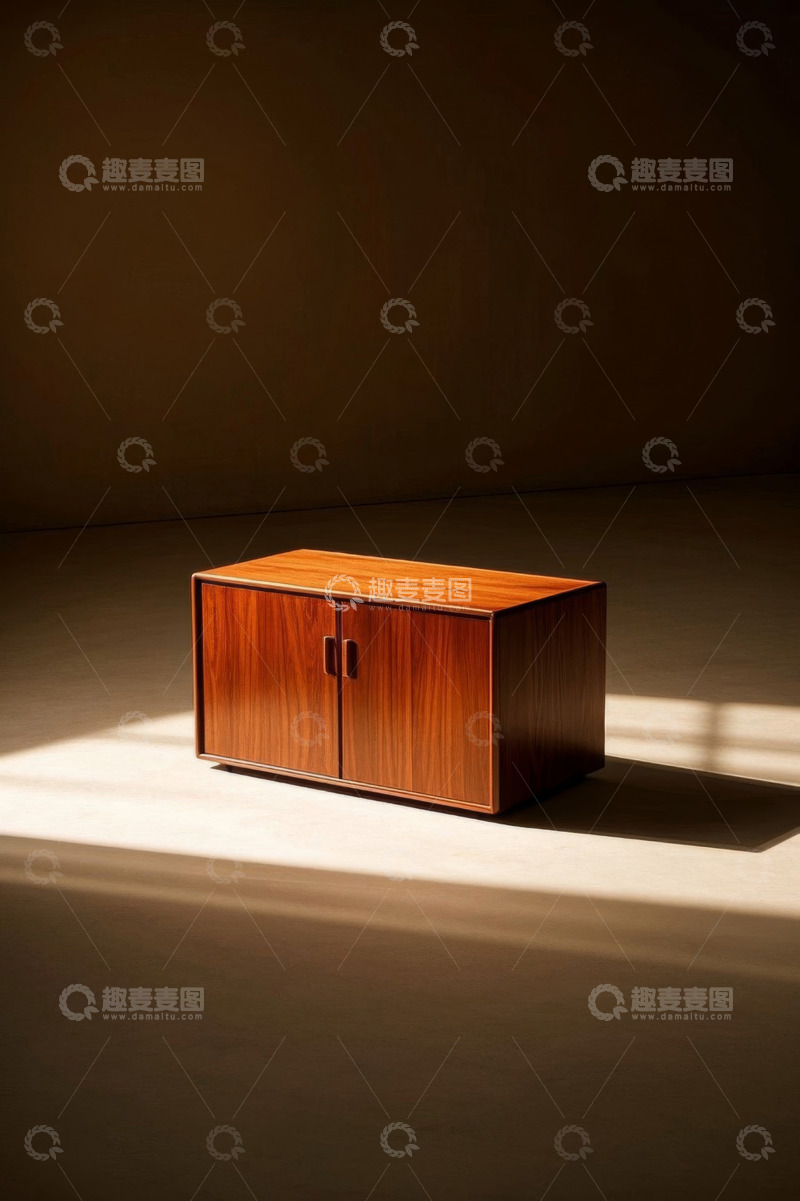 高清大图下载【趣麦麦图】木质双门橱柜家居单品展示