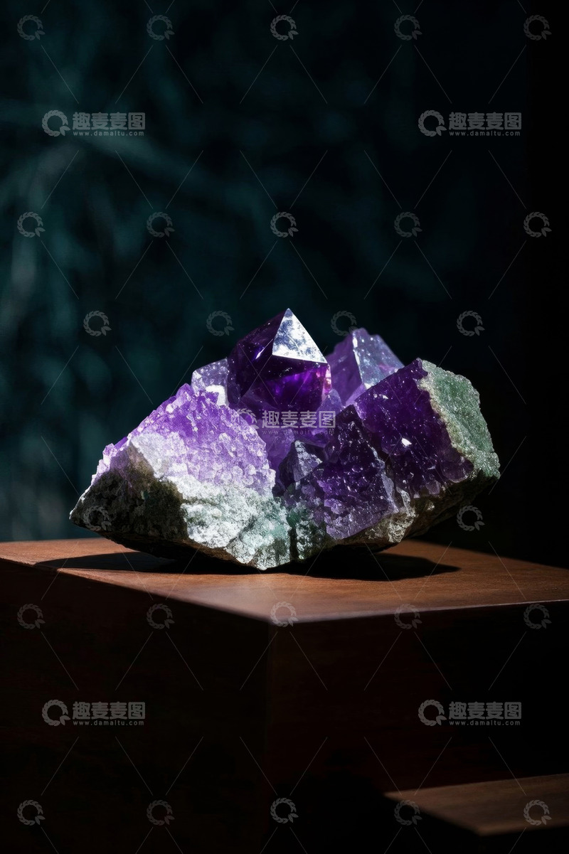 高清大图下载【趣麦麦图】紫水晶矿石特写