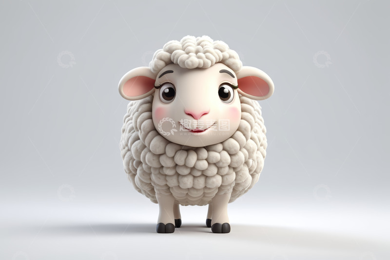 高清大图下载【趣麦麦图】卡通绵羊形象素材