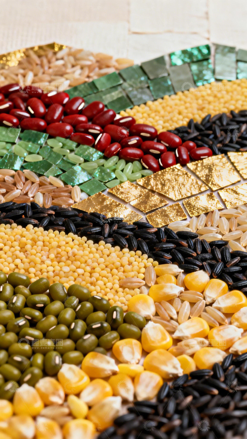 高清大图下载【趣麦麦图】多彩谷物拼贴艺术