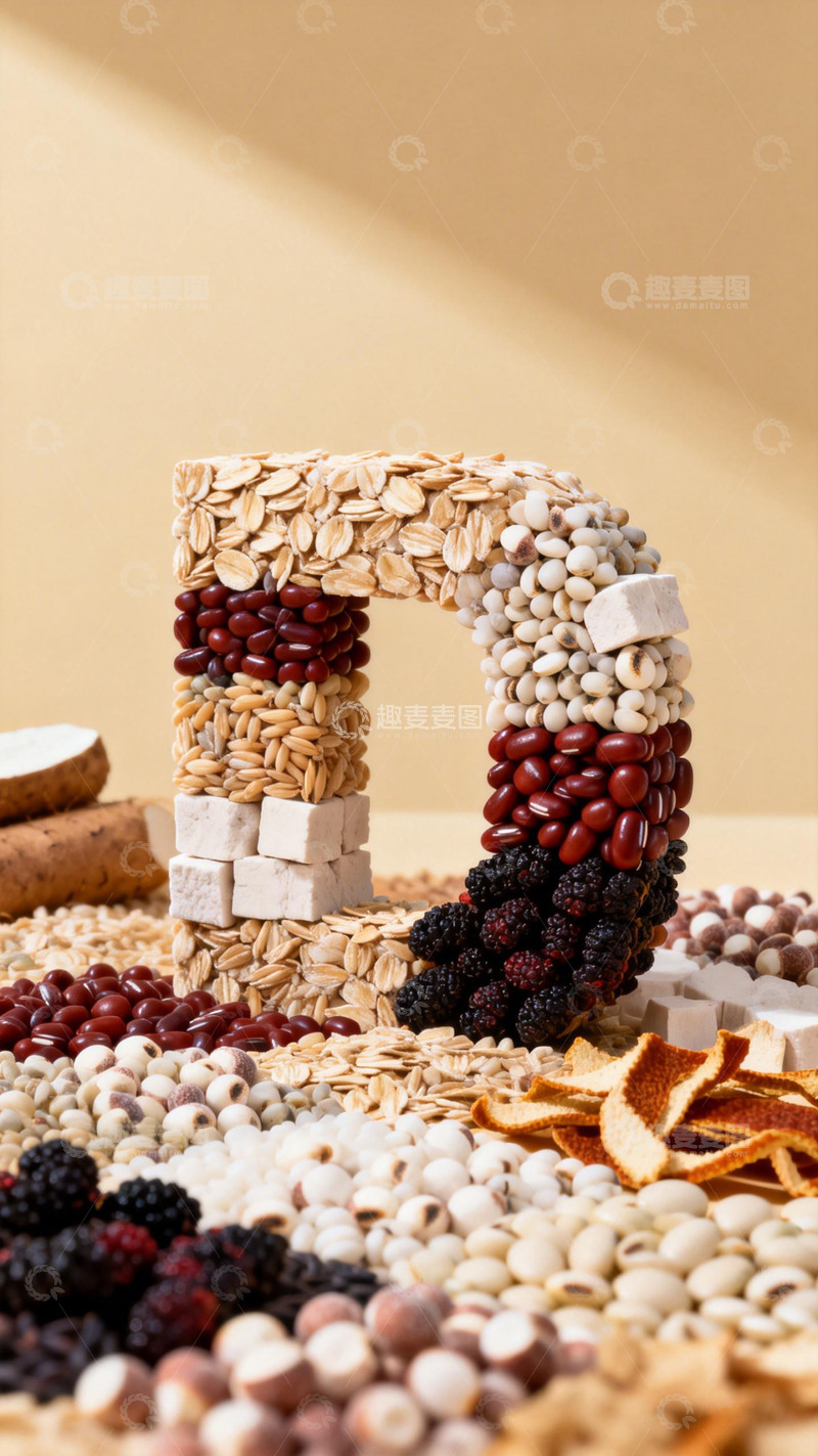 高清大图下载【趣麦麦图】五谷杂粮创意摆设