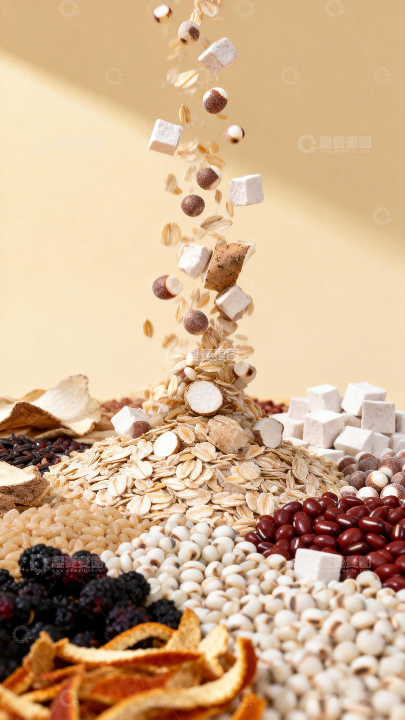高清大图下载【趣麦麦图】谷物食材组合摄影