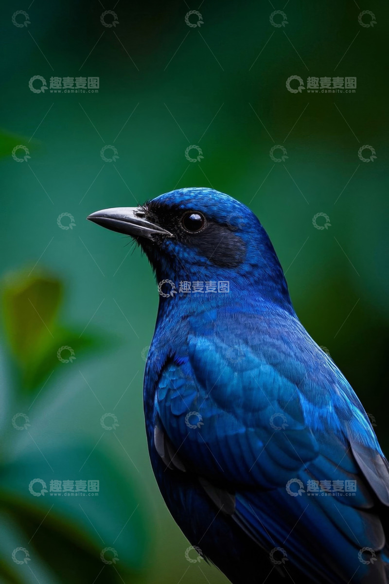 高清大图下载【趣麦麦图】蓝色鸟类特写
