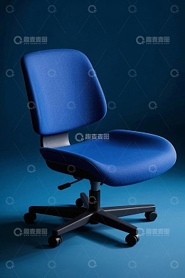 蓝色现代办公转椅