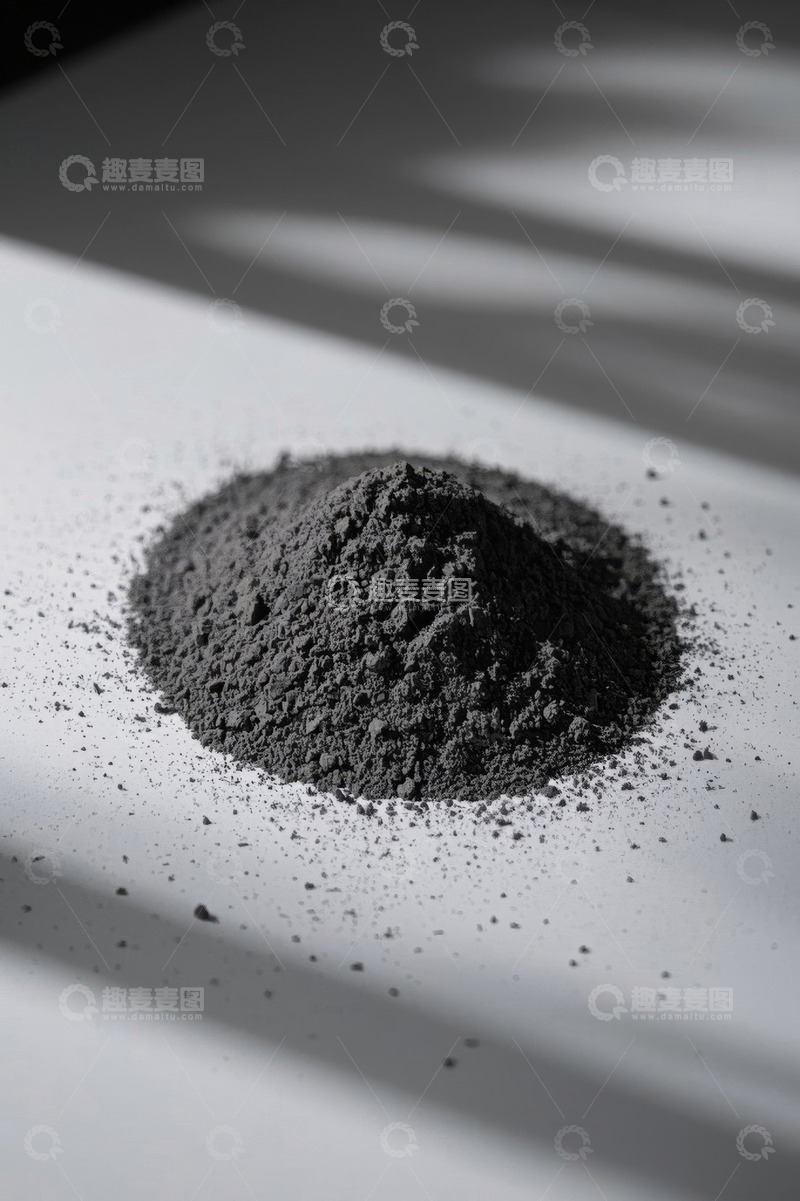 高清大图下载【趣麦麦图】白色背景上的黑色粉末堆