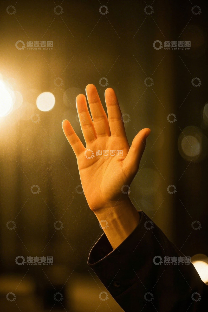 高清大图下载【趣麦麦图】手伸向光源特写画面