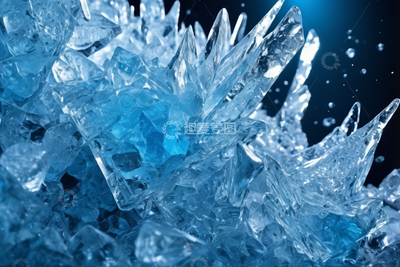 高清大图下载【趣麦麦图】晶莹剔透冰块特写素材