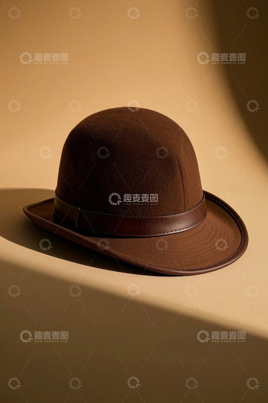 棕色毡帽摄影素材