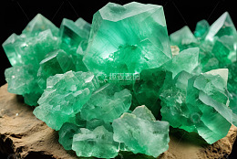 绿色水晶特写素材