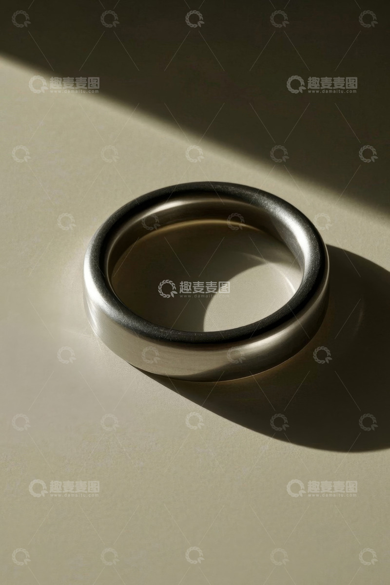 高清大图下载【趣麦麦图】简约金属戒指特写