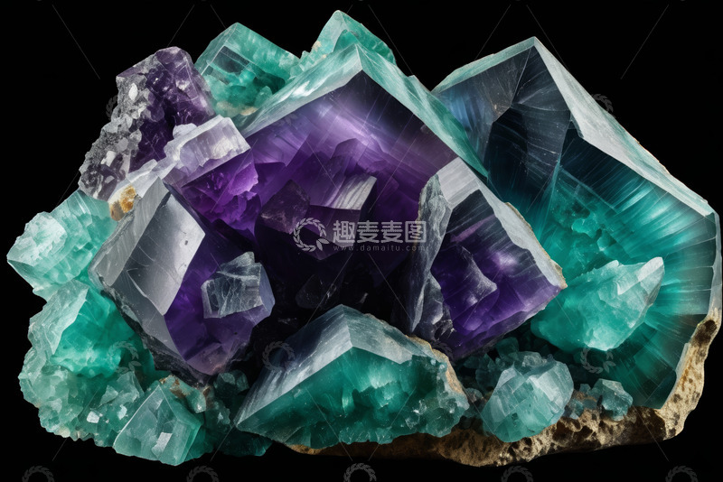 高清大图下载【趣麦麦图】多彩水晶矿石特写