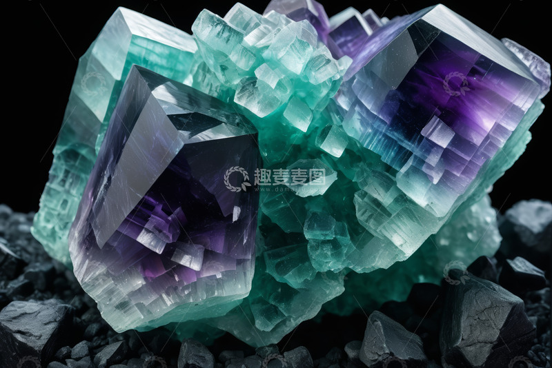 高清大图下载【趣麦麦图】多彩矿物晶体特写