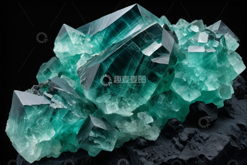 高清大图下载【趣麦麦图】绿水晶矿物特写