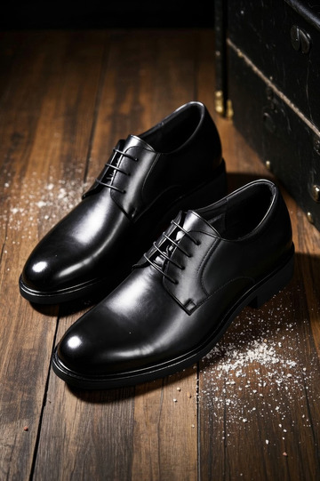 黑色皮鞋特写