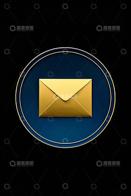 金色邮件图标