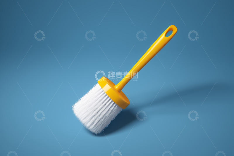 高清大图下载【趣麦麦图】黄色清洁刷子特写