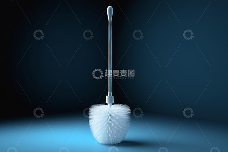 白色清洁马桶刷特写