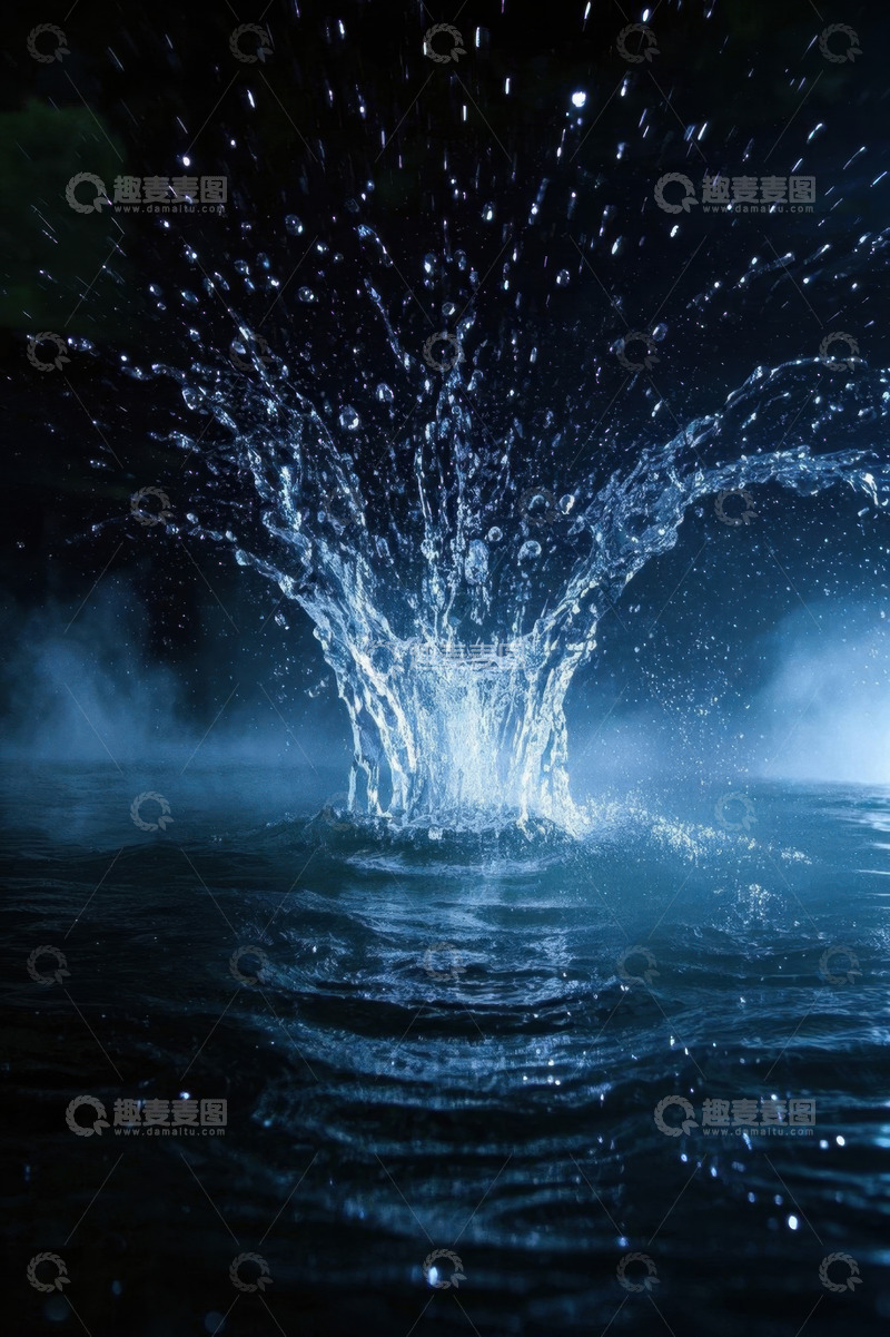 高清大图下载【趣麦麦图】水花飞溅水面场景