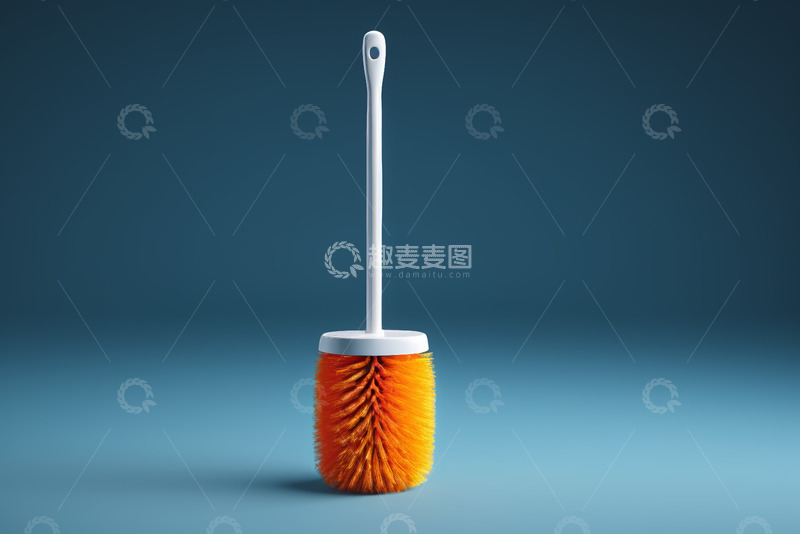 高清大图下载【趣麦麦图】橙色清洁刷子特写