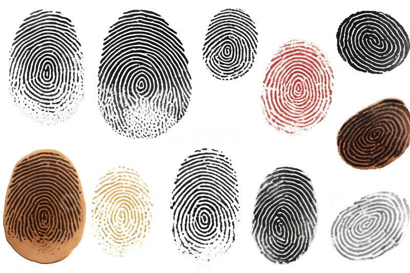 高清大图下载【趣麦麦图】多色指纹素材