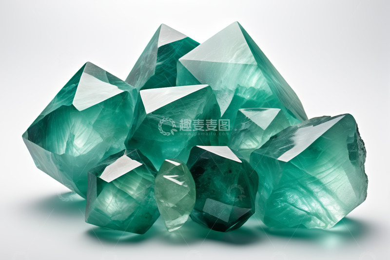 高清大图下载【趣麦麦图】绿色水晶宝石特写素材
