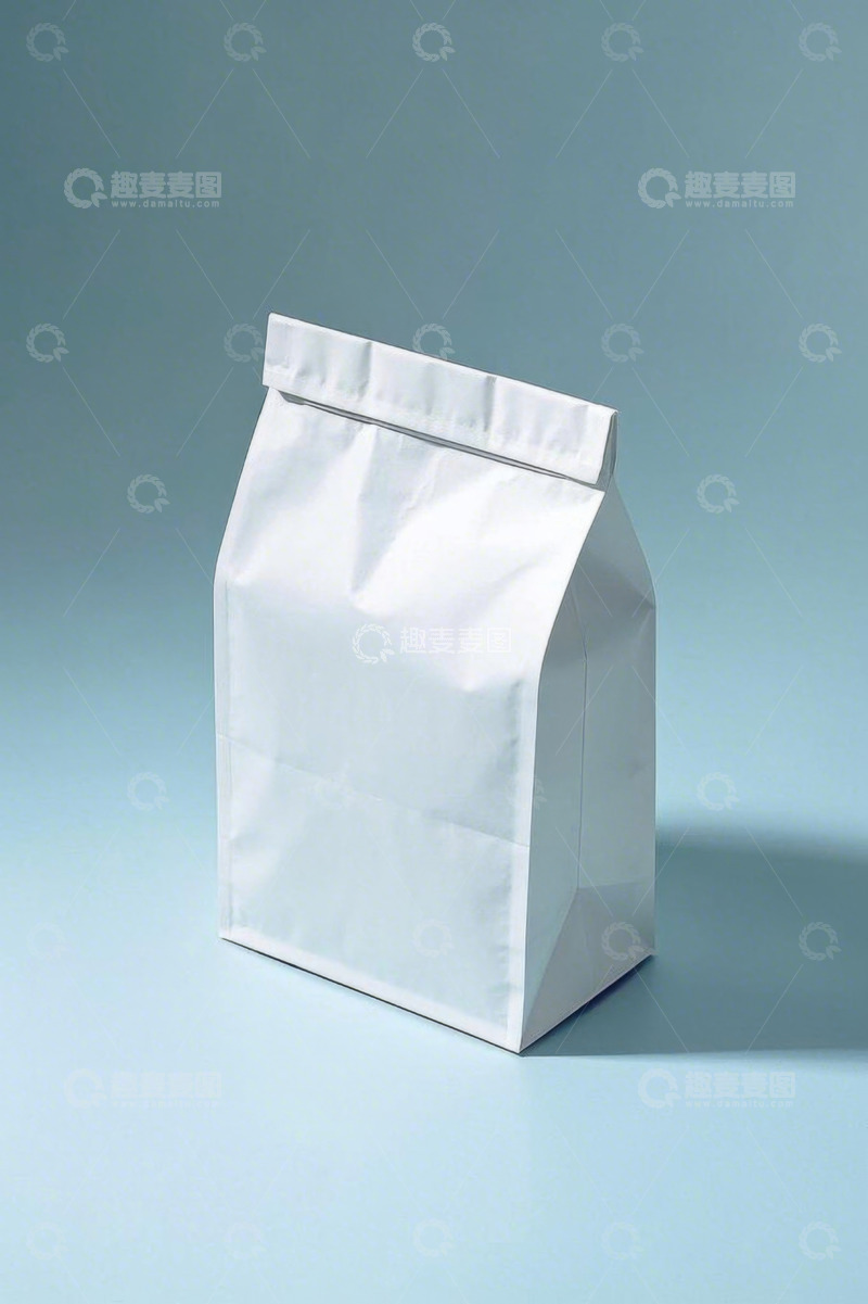 高清大图下载【趣麦麦图】白色空白包装袋产品素材