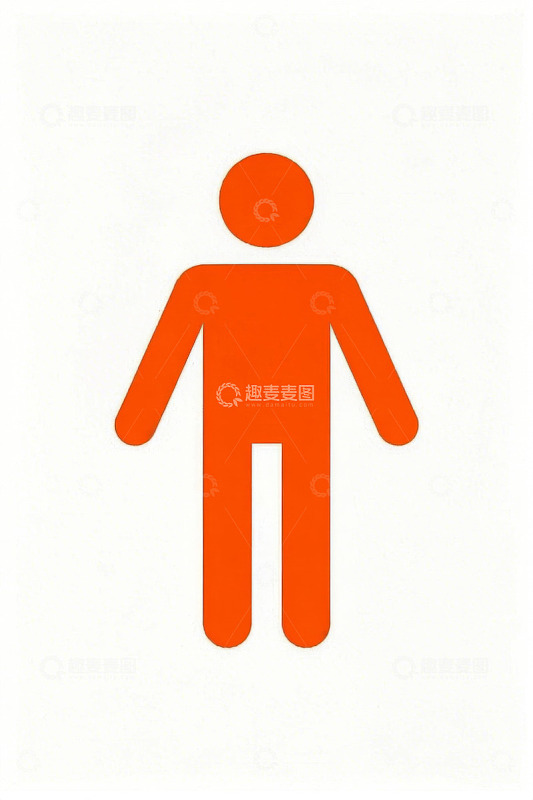 橙色人形图标图案