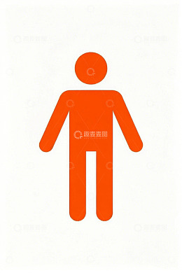 橙色人形图标图案
