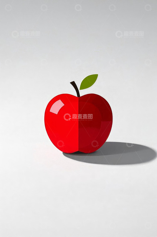 红色苹果立体效果图