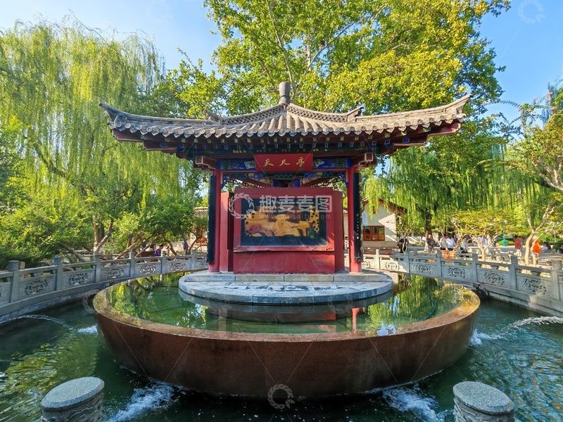 高清大图下载【趣麦麦图】-古典亭台水景1