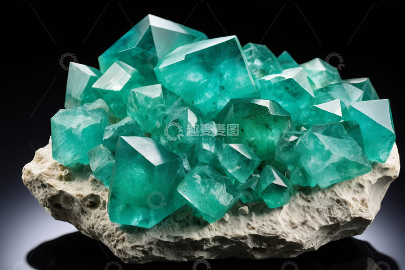 高清大图下载【趣麦麦图】绿色水晶矿物特写