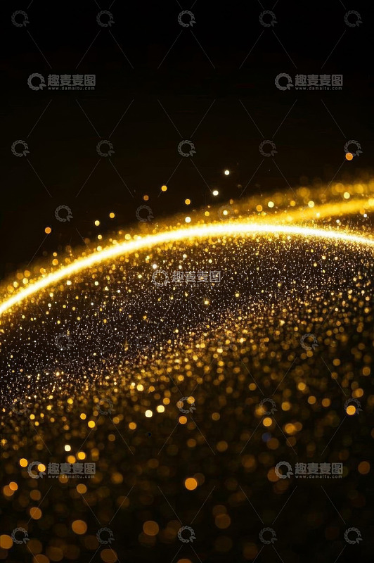 金色发光粒子动态背景素材