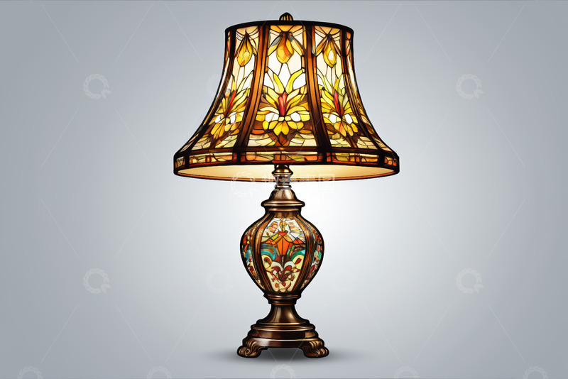 高清大图下载【趣麦麦图】复古风格装饰台灯特写