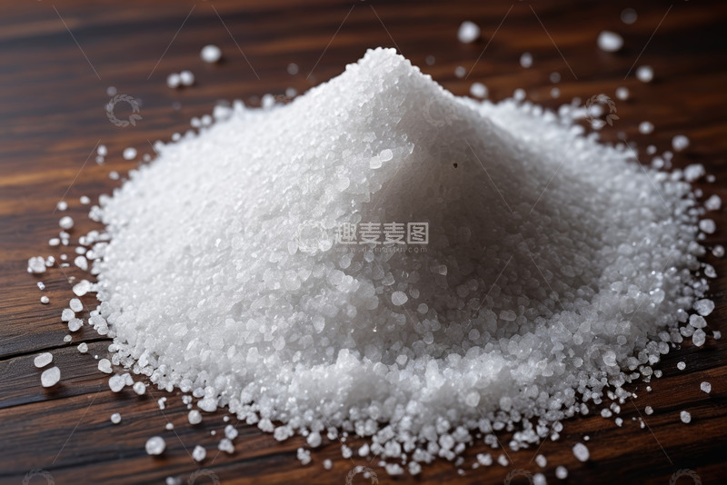 高清大图下载【趣麦麦图】木桌上的白糖堆特写