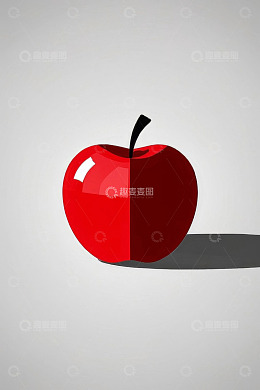 红色苹果插画素材