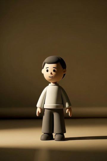 站立的卡通人物玩偶