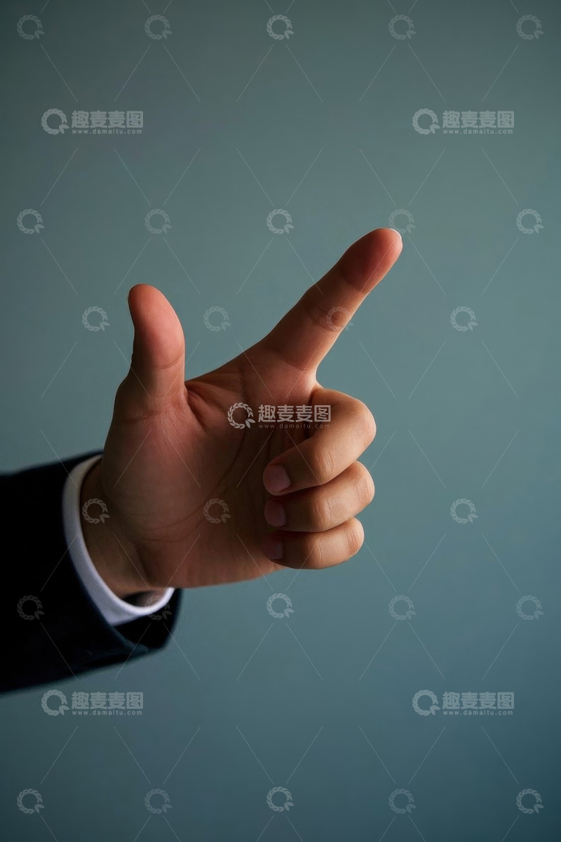 高清大图下载【趣麦麦图】商务人士手部指向动作特写