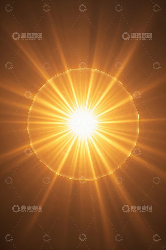 圆形发光光源特写