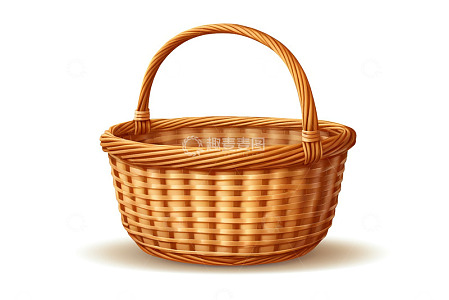 高清大图下载【趣麦麦图】编织柳条篮子