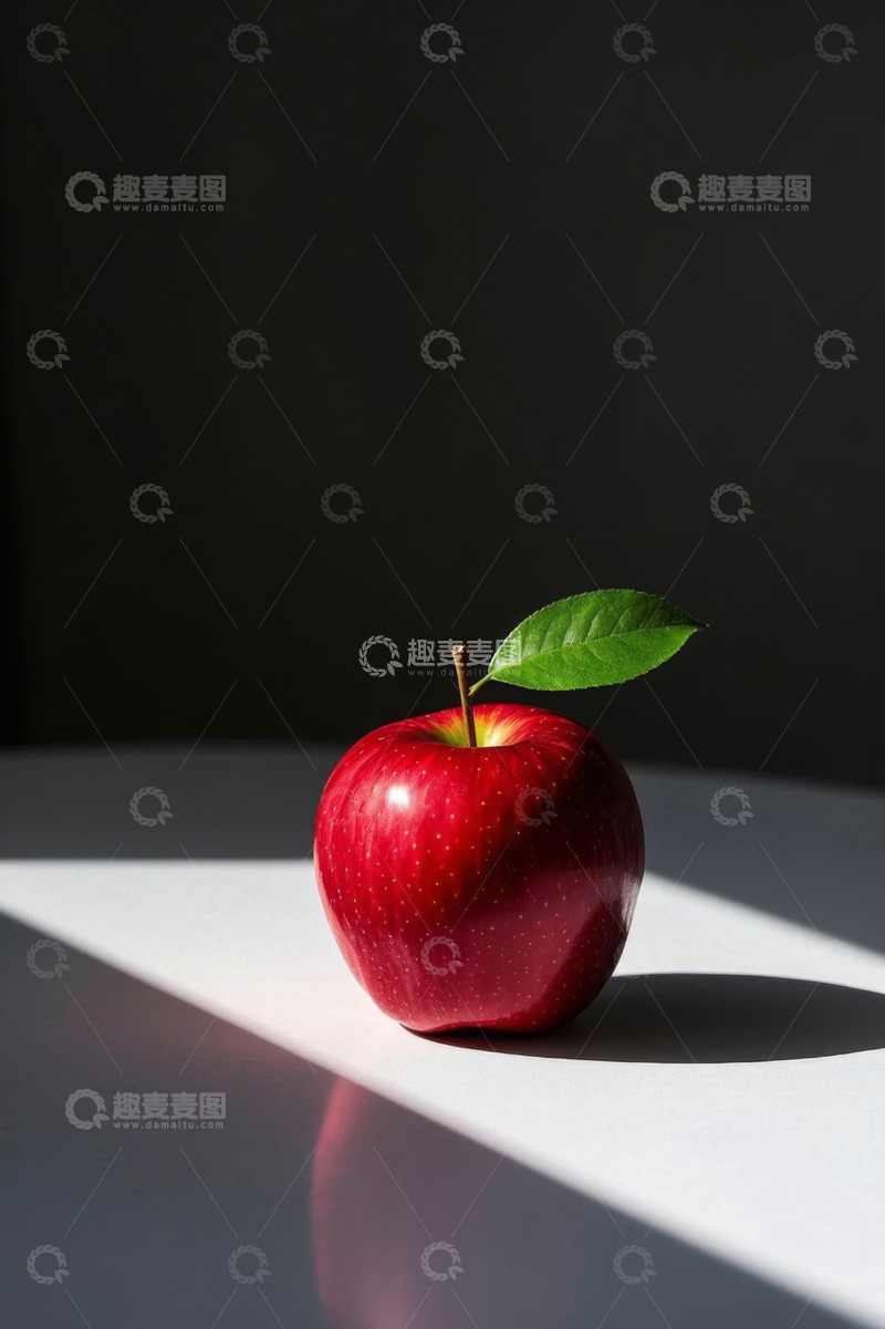 高清大图下载【趣麦麦图】红色苹果特写静物