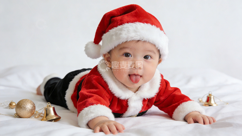 高清大图下载【趣麦麦图】圣诞装扮宝宝喜庆节日写真照片